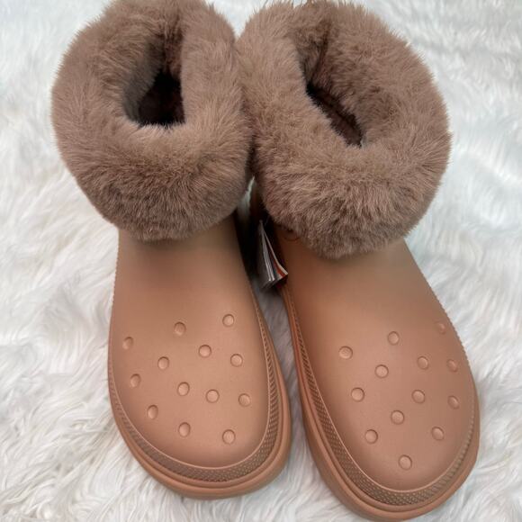Crocs Stomp Lined Boot Size W12 M 10 Blush Pink Beige NWT - Picture 3 of 16